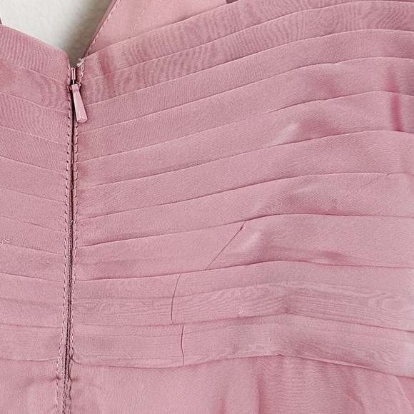 La Femme 28611 Pleated Bodice Chiffon Ball Gown Mauve Size 2 NWT - Picture 8 of 8